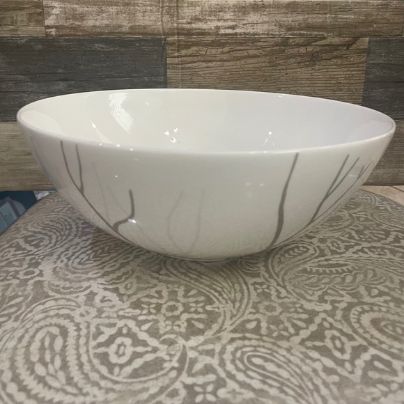 Lenox American by Design Park City Serving Bowl White Branch Design 10.25". New - Picture 1 of 4
